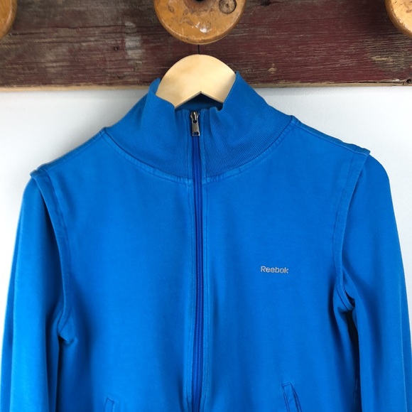 Reebok, blue zip sweater, Size woman US M - Picture 11 of 12